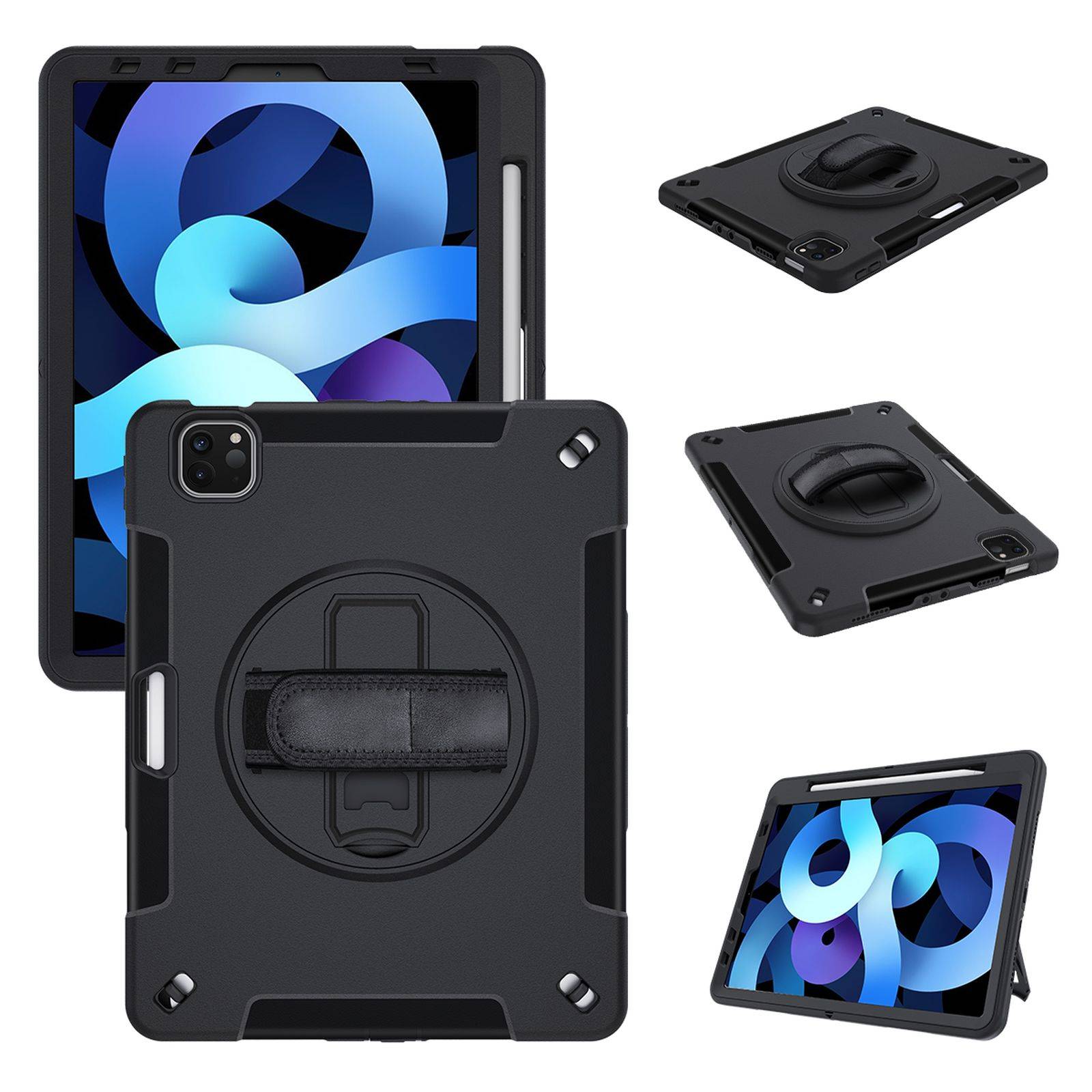 4in1 Schutzhülle für Apple iPad Air 4 4th Generation A2072/A2316/A2324/A2325 10.9 2020/2022 Zoll Hard Case Standfunktion-2