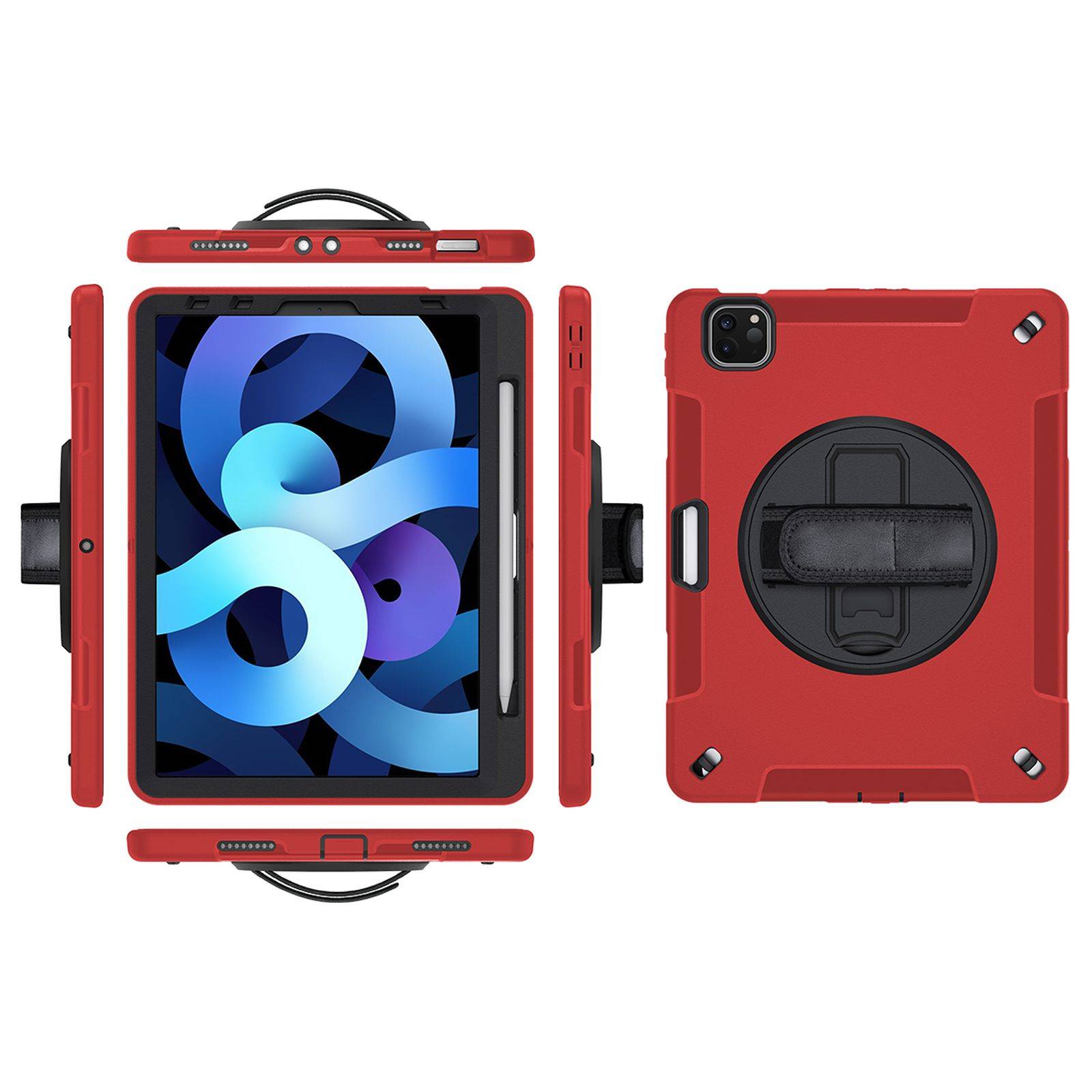 4in1 Hülle für Apple iPad Air 4 4th Generation A2072/A2316/A2324/A2325 10.9 2020/2022 Zoll Outdoor Cover Displayschutz-2