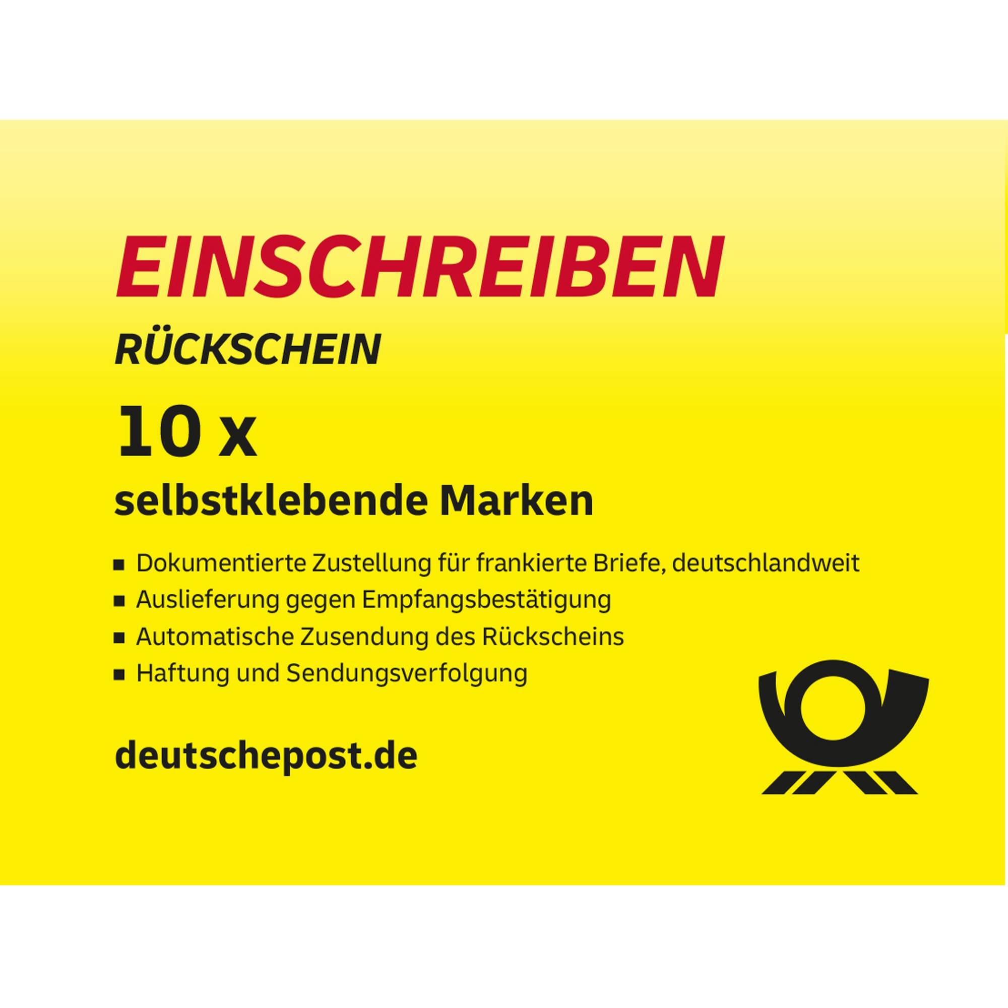 NEUTRALWARE 161036700 Briefmarke Einschreiben/R ückschein national 10St. Fran