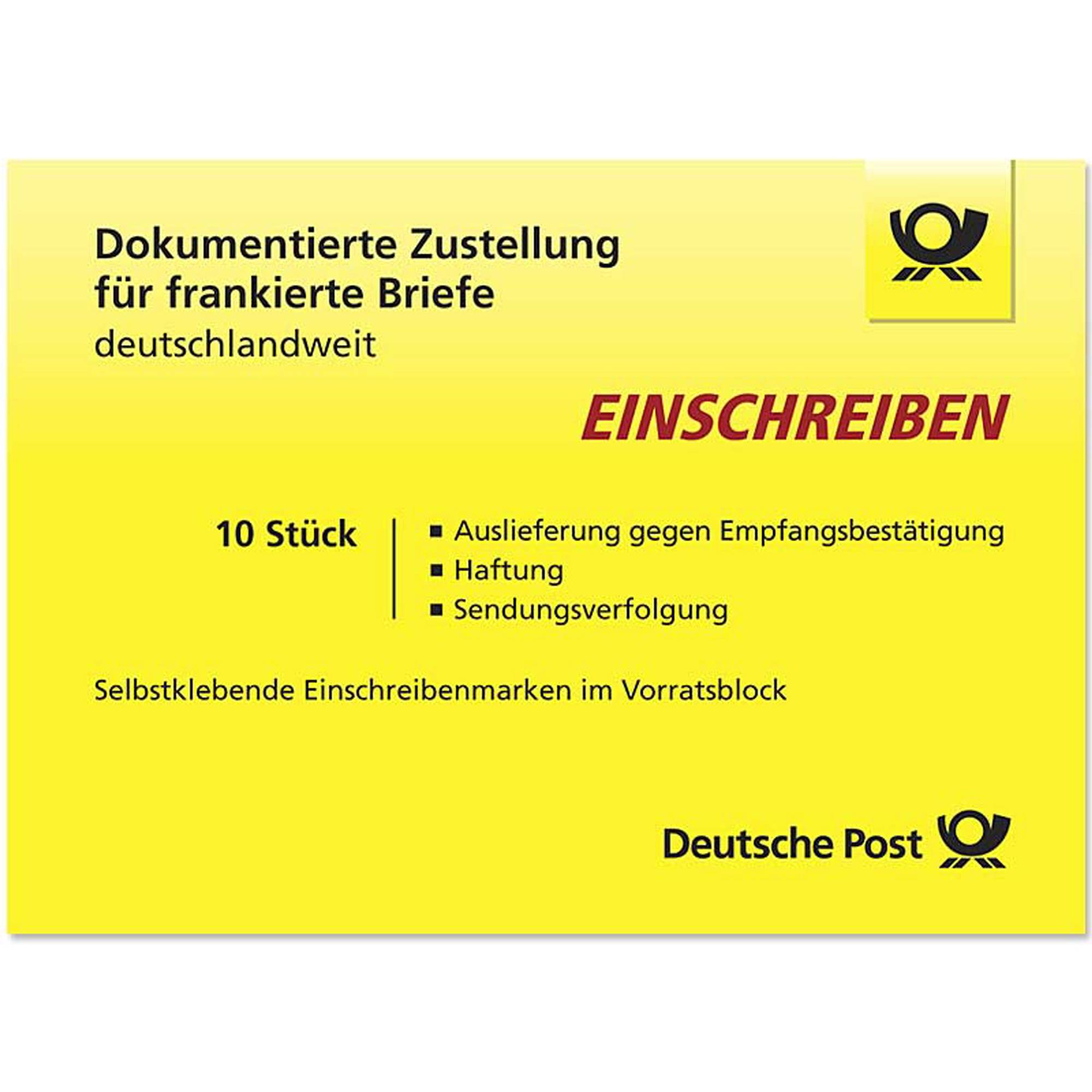 NEUTRALWARE 161036900 Briefmarke Einschreiben n ational 10St. Frankieren Sie-0
