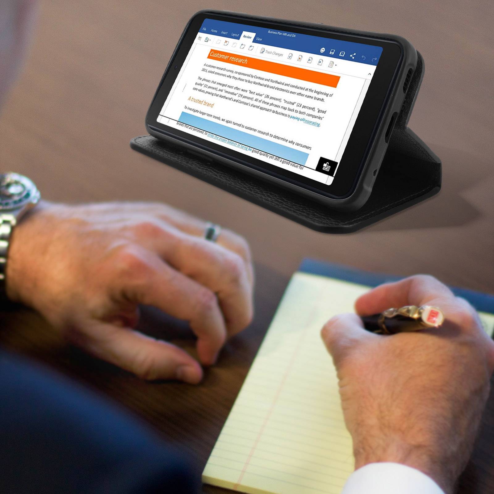 Samsung Galaxy Xcover 5 Flip-Cover mit Kartenfächern & Standfunktion Schwarz-2