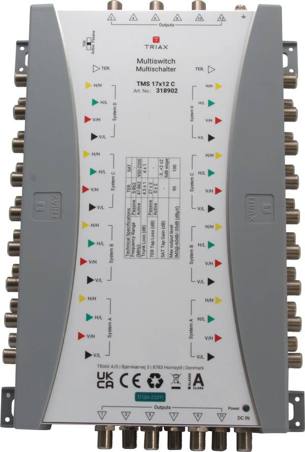 TMS 17x12 C Kaskaden Multischalter o.NT 12SAT+1terr. Eing. 12fach