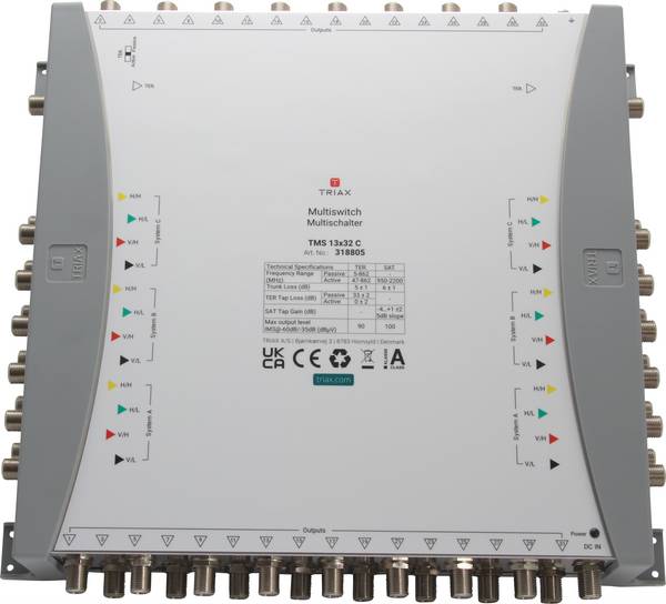 TMS 13x32 C Kaskaden Multischalter o.NT 12SAT+1terr. Eing. 32fach