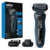 Braun Series 5 51-B1820s, Folienschaber, Tasten, Schwarz, Blau, LED, Ladend, Leistung, Wechselstrom/Batterie