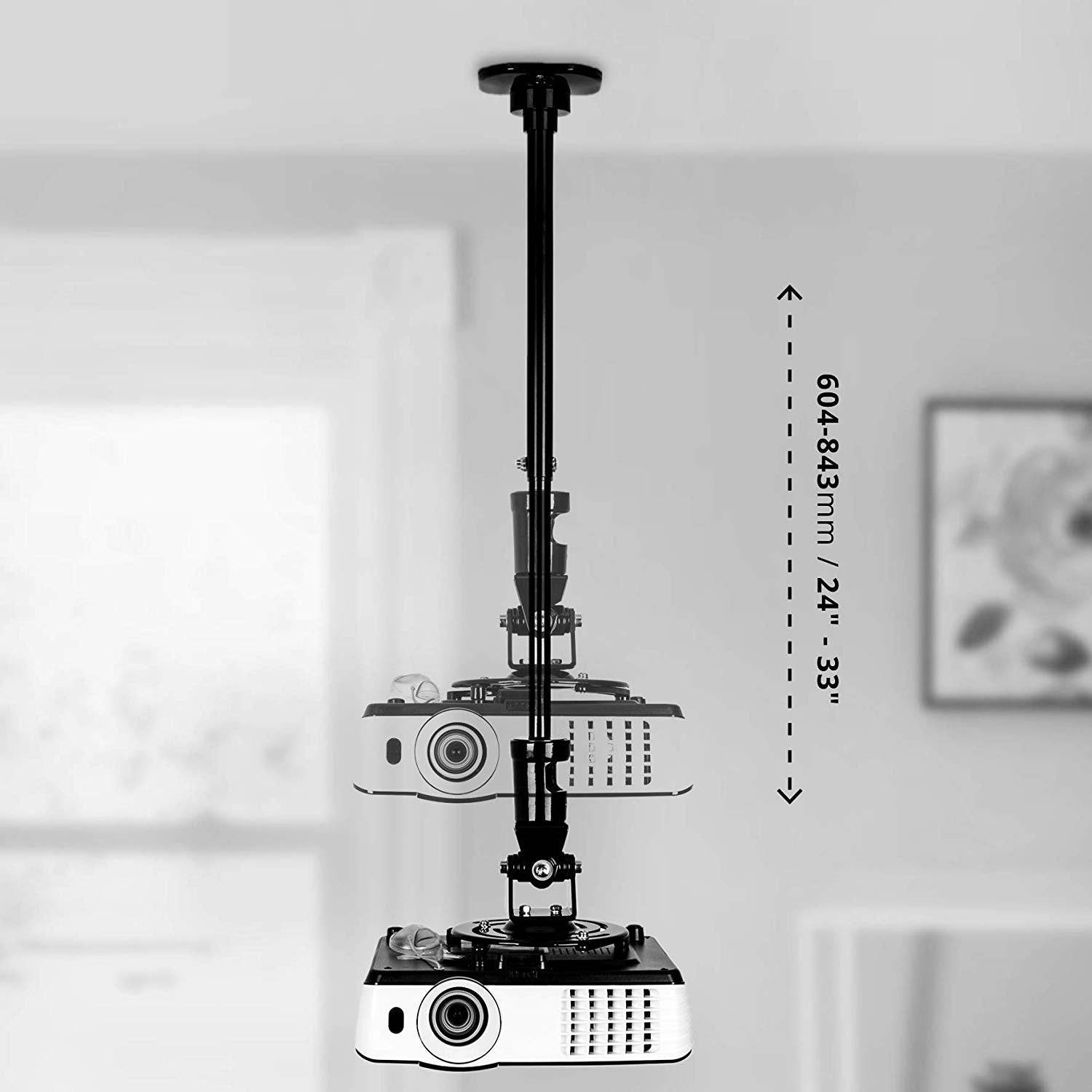 Duronic PB02XL Beamer Halterung | Projektor Halterung | Universal Deckenhalterung | Traglast bis zu 10 kg-4