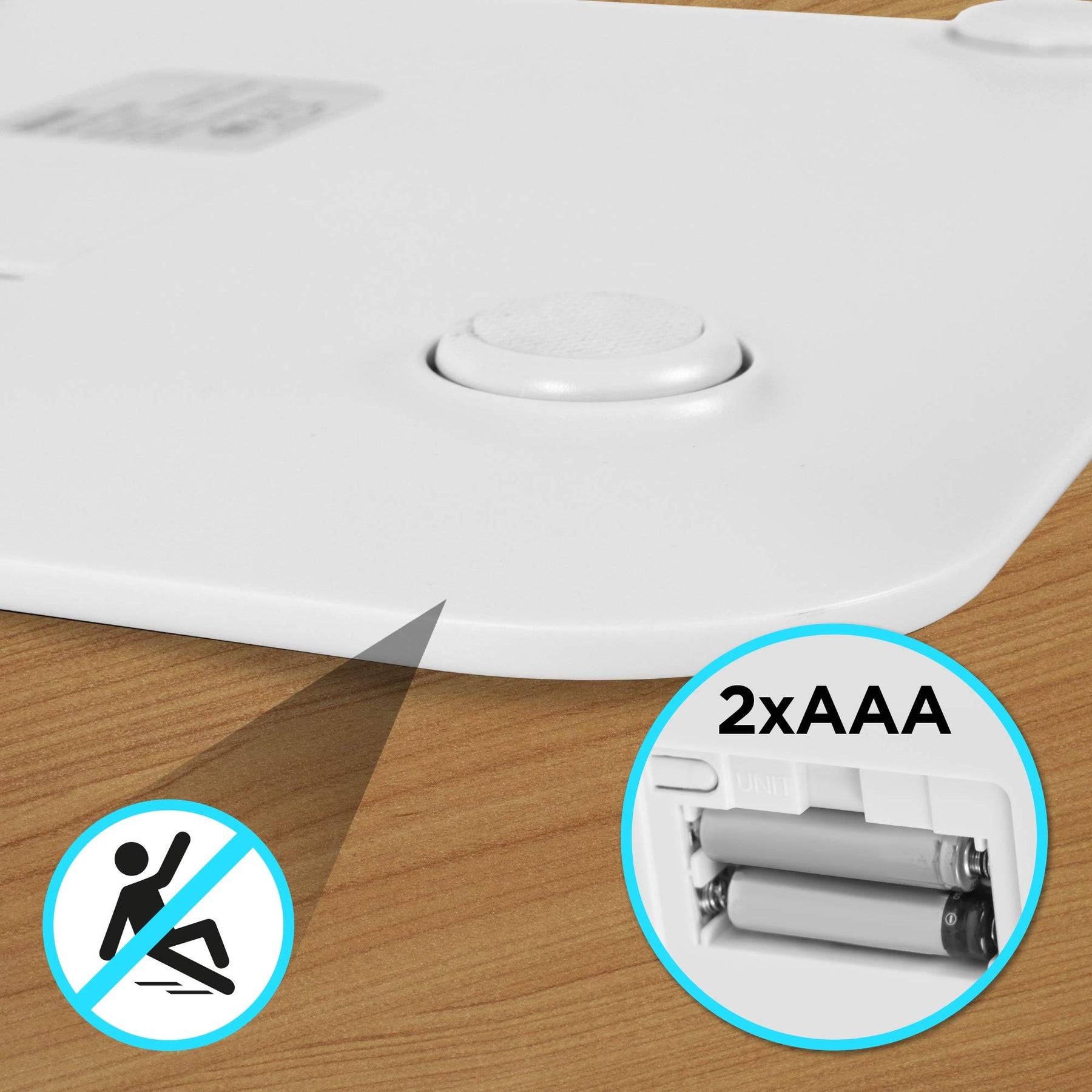 Duronic BS603 Personenwaage | Waage bis 180 kg | Körperwaage hintergrundbeleuchtet | Flache Gewichtswaage 31 x 31 cm-4