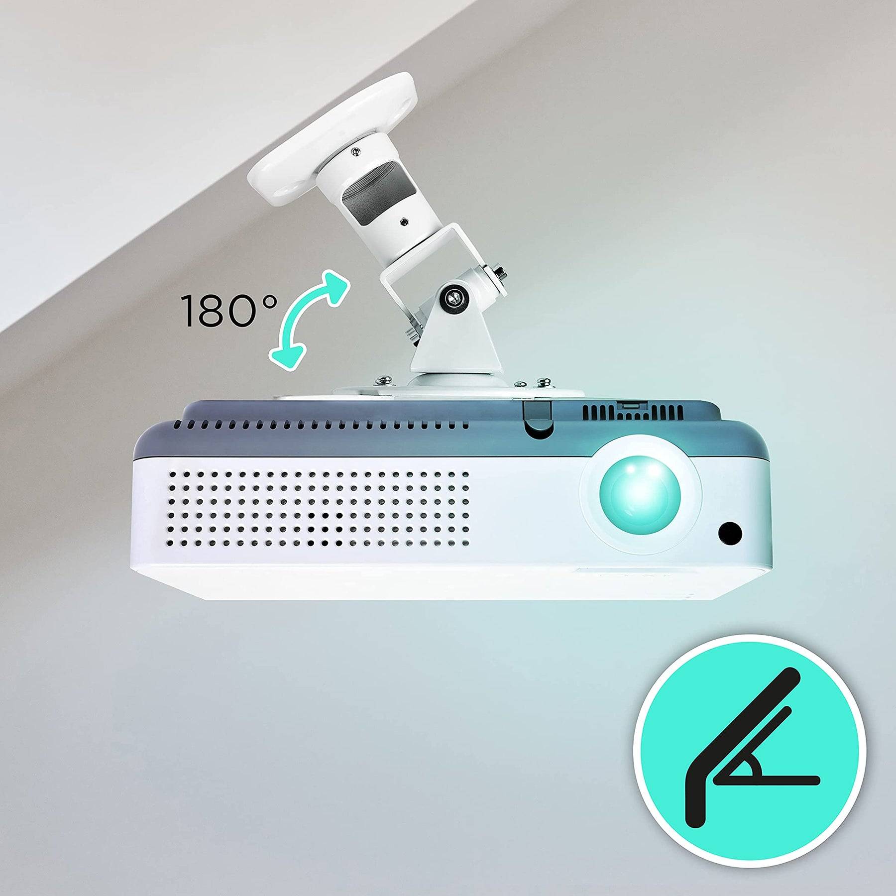 Duronic PB07XB Beamer Halterung | Projektor Halterung | Universal Deckenhalterung | Traglast bis zu 10 kg-4