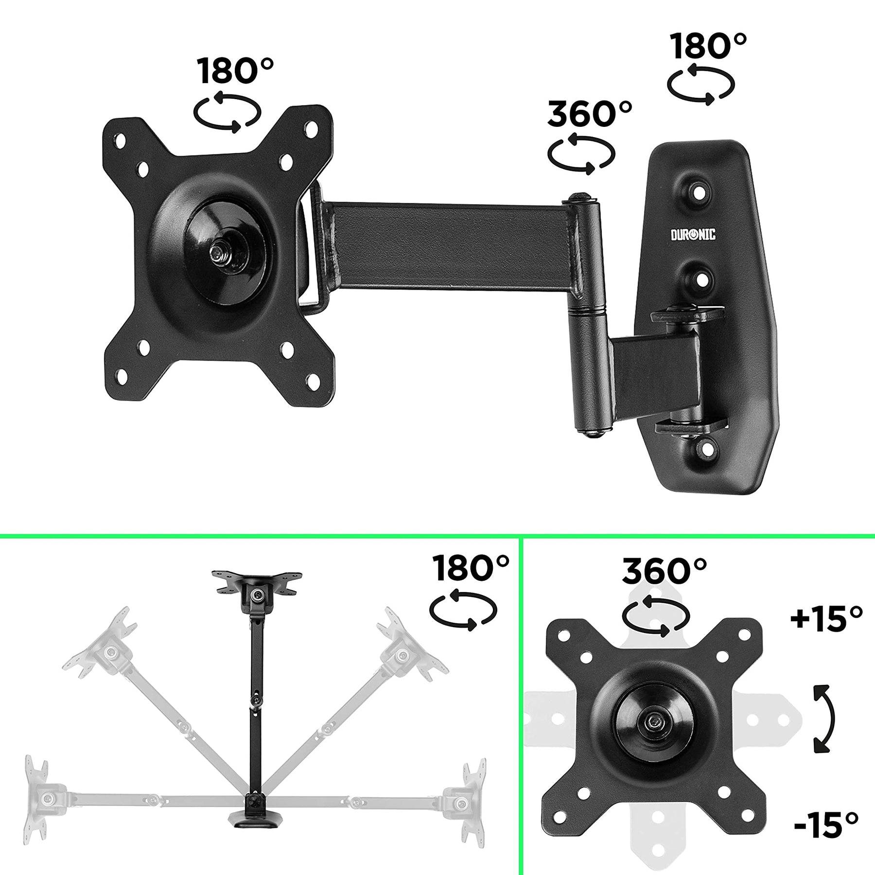 Duronic TVB1120 Universal TV Wandhalterung | Halterung bis 30 Zoll Fernseher | Belastbarkeit bis 18 kg-6