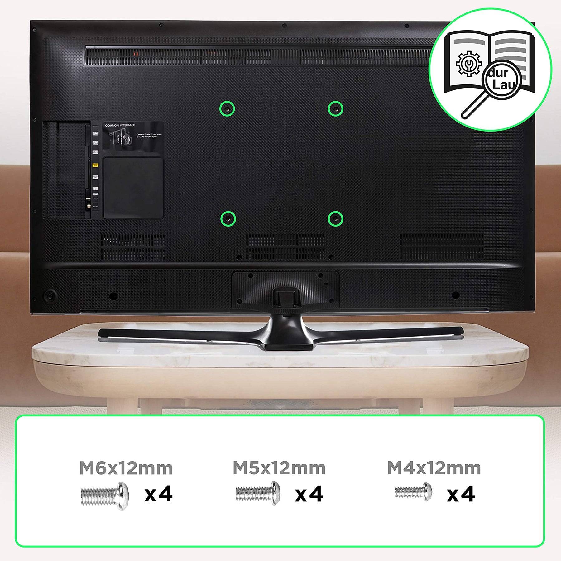 Duronic TVB1120 Universal TV Wandhalterung | Halterung bis 30 Zoll Fernseher | Belastbarkeit bis 18 kg-3