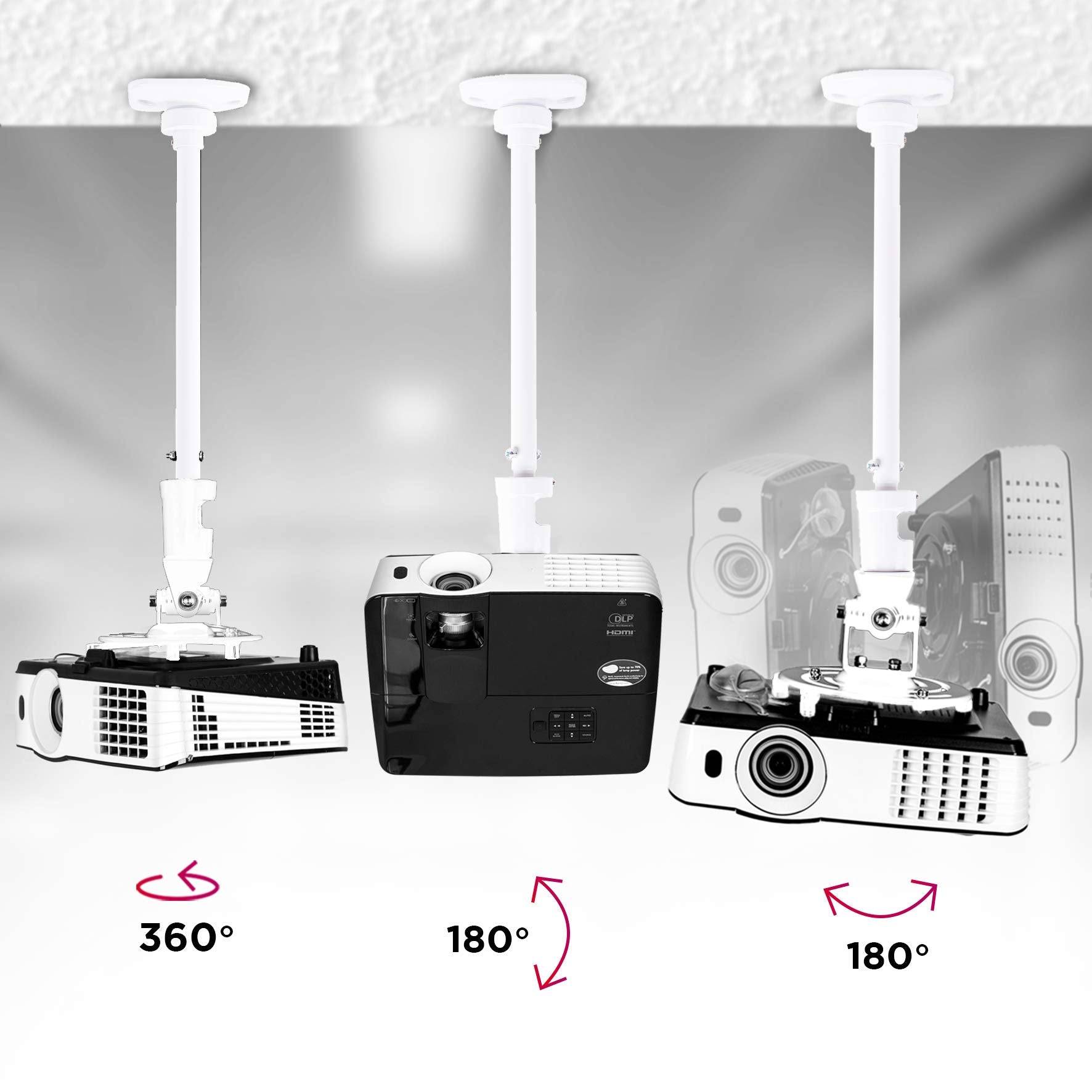 Duronic PB08XL Beamer Halterung | Projektor Halterung | Universal Deckenhalterung | Traglast bis zu 13,5 kg-2