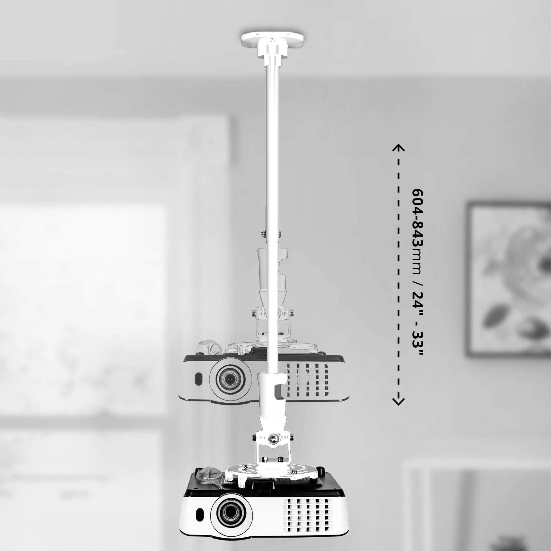 Duronic PB08XL Beamer Halterung | Projektor Halterung | Universal Deckenhalterung | Traglast bis zu 13,5 kg-4