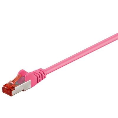 Goobay 93441 CAT 6 Netzwerkkabel RJ45 Stecker Kupferleiter halogenfrei Ethernet LAN Kabel S/FTP Schirmung PiMF Pink 5m