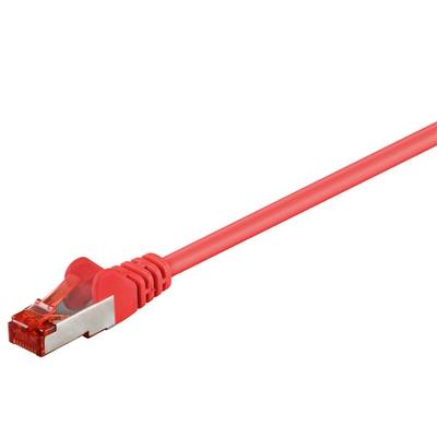 Goobay 92458 CAT 6 Netzwerkkabel RJ45 Stecker Kupferleiter halogenfrei Ethernet LAN Kabel S/FTP Schirmung Rot 0,15m