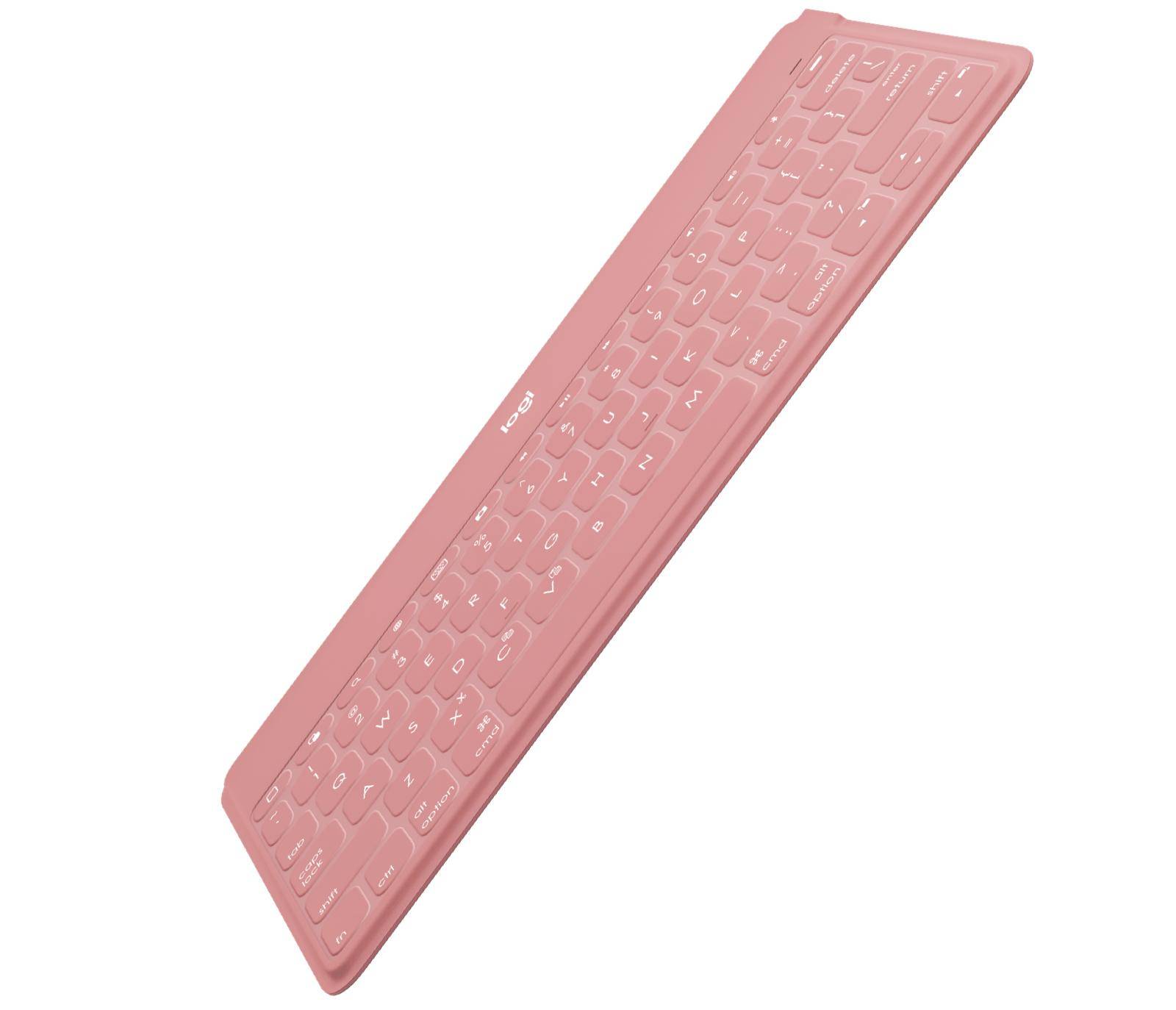 Logitech Keys-To-Go Tastatur Bluetooth QWERTY Pan-Nordic Blush Pink für Apple iPad/iPhone/TV-1