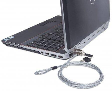 Manhattan Mobile Security Laptop Lock, Key Lock, 1.4m, Compatible with Kensingto-1