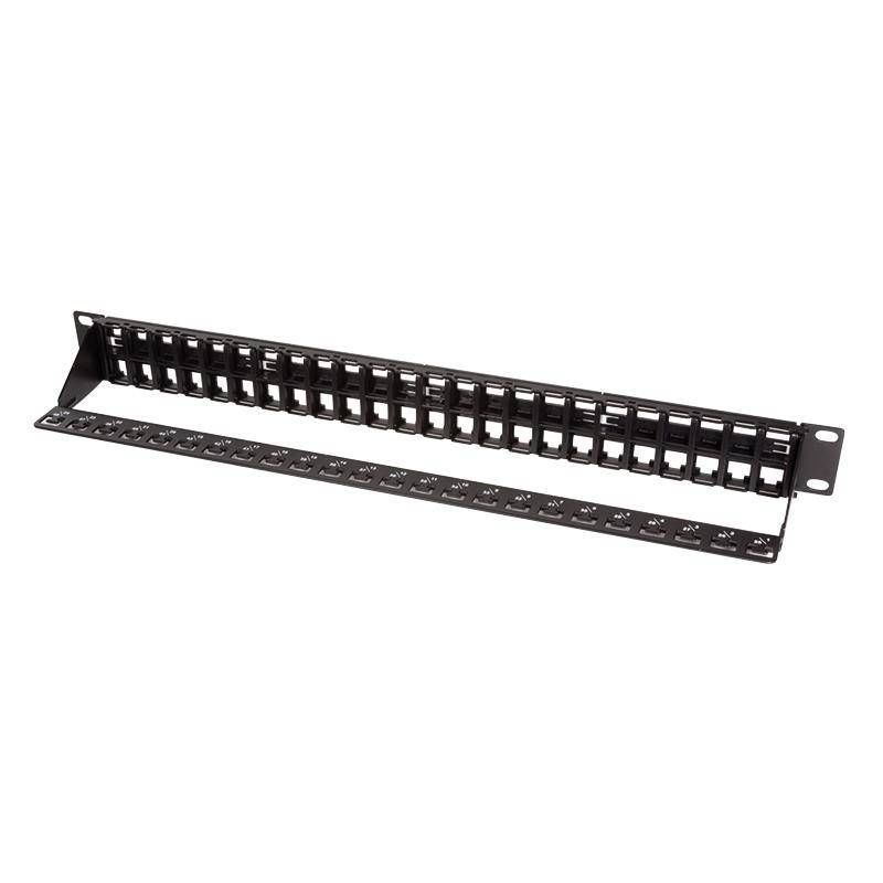 Patchpannel Keystone 1U. 48 Ports. unshielded. black LogiLink Gehäuse Netzwerk- und Serverschränke-2