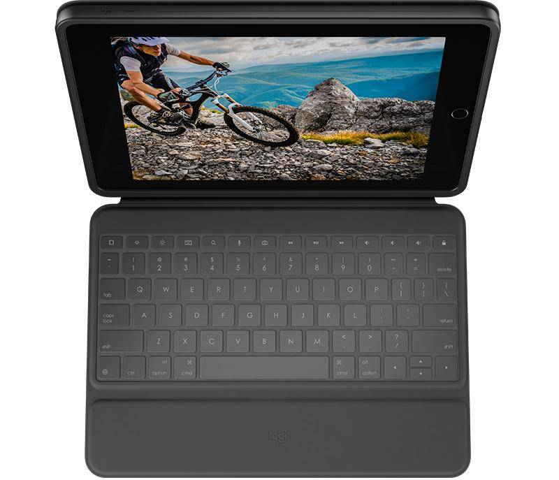 Logitech Rugged Folio, KeyboardDock für Apple iPad 10.2", schwarz, DE-1