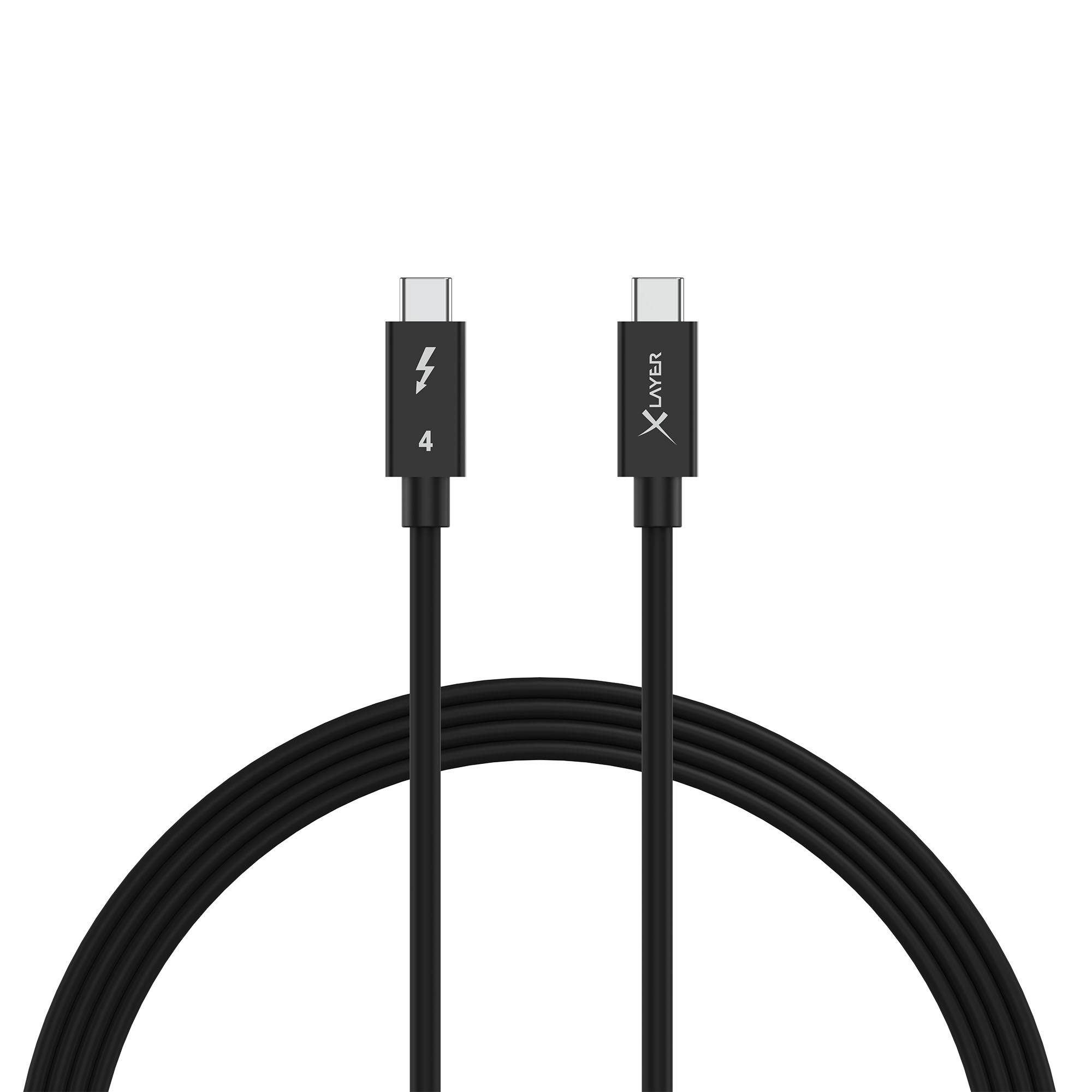 Kabel XLayer Typ-C Thunderbolt 4 Black 1 m-0