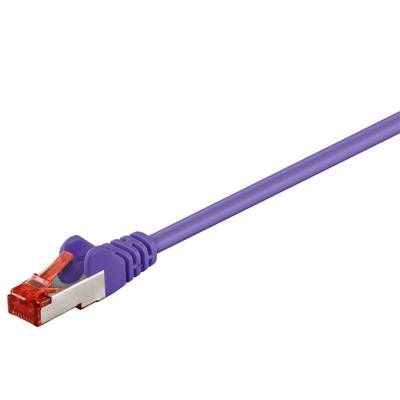 Goobay 93542 CAT 6 Netzwerkkabel RJ45 Stecker Kupferleiter halogenfrei Ethernet LAN Kabel S/FTP Schirmung PiMF Lila 30m