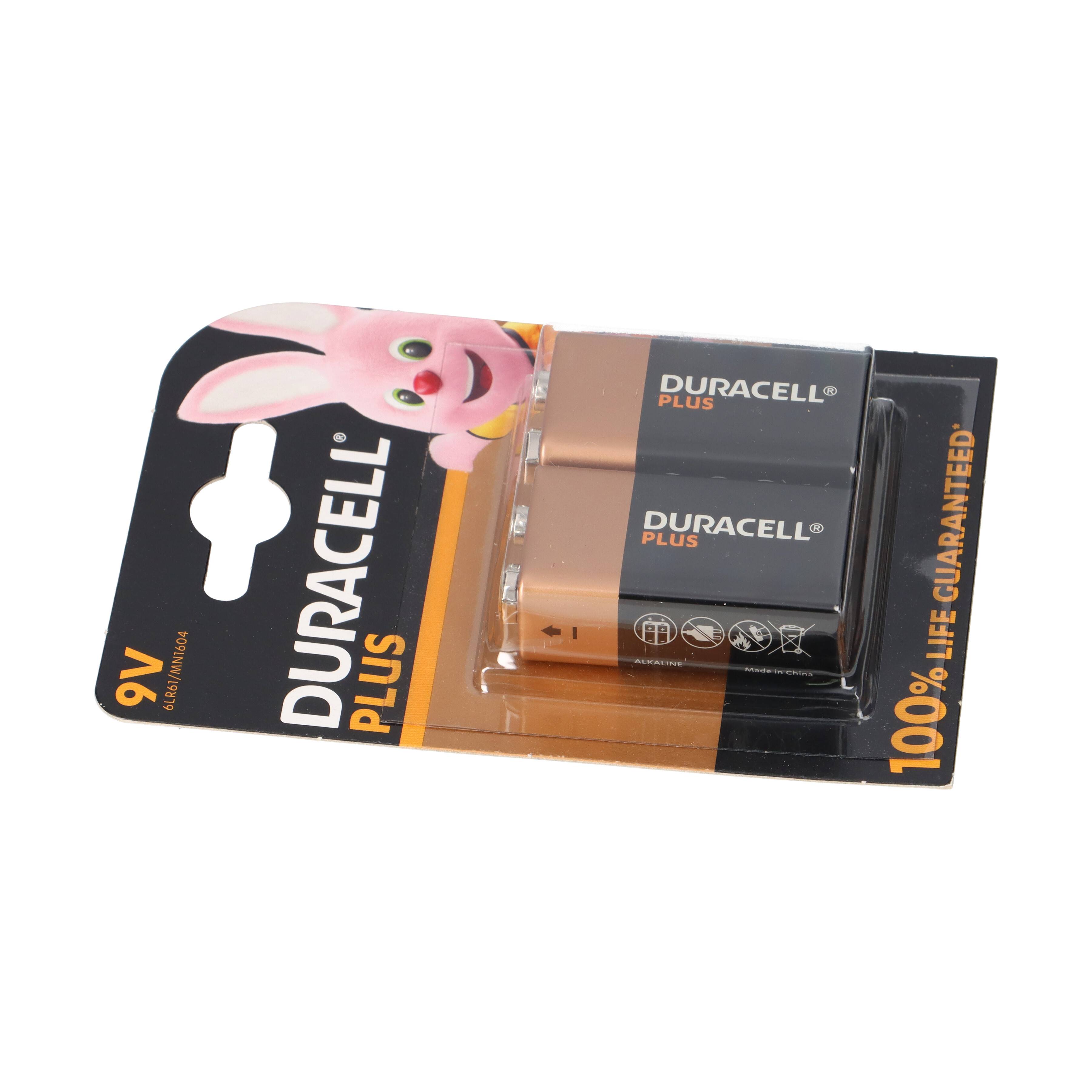 2x Duracell Plus MN1604 9V Block Batterie - passend für Rauchmelder, Messgeräte & Audio-3