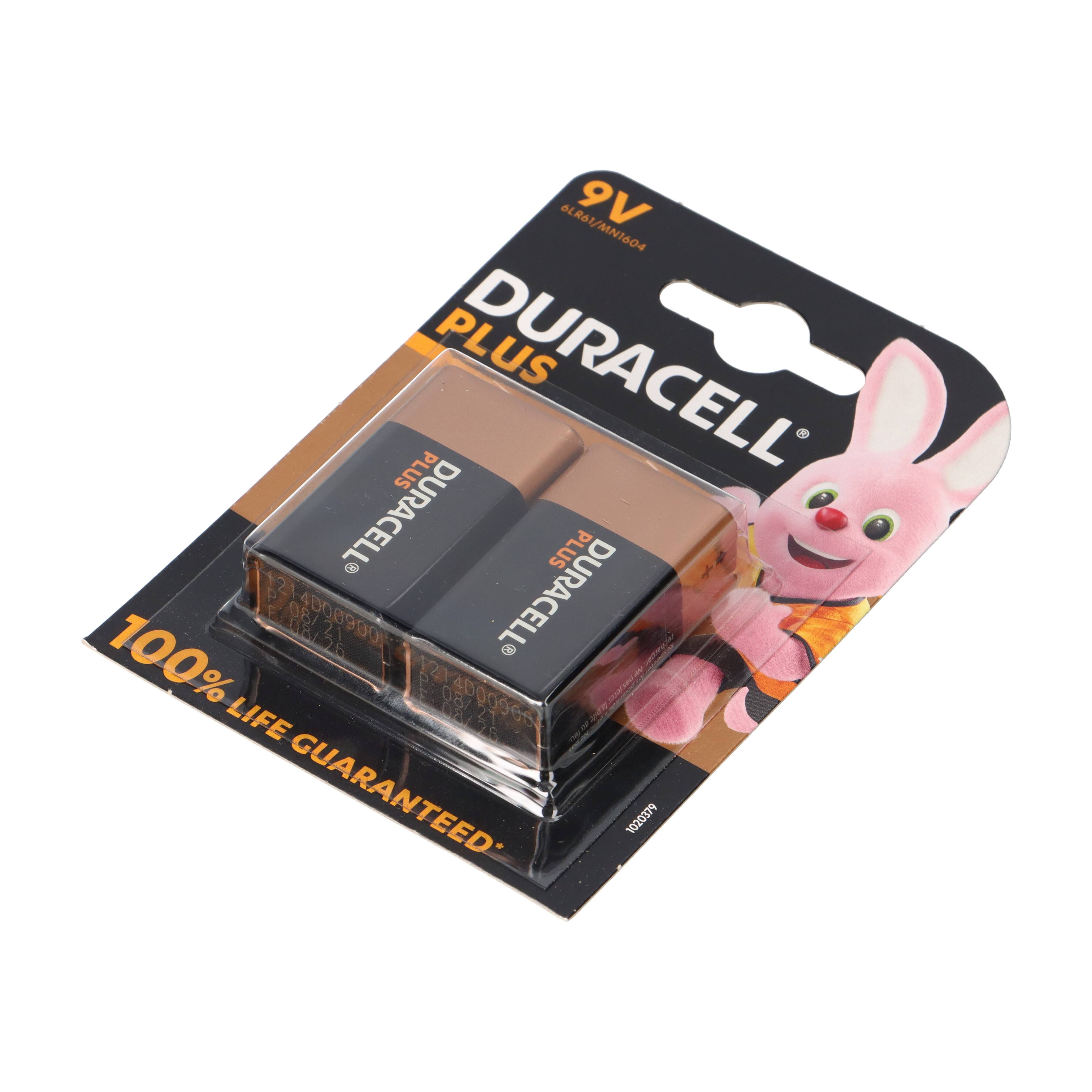 2x Duracell Plus MN1604 9V Block Batterie - passend für Rauchmelder, Messgeräte & Audio-4