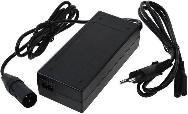 Ladegerät, Netzteil Typ HP1202L3 für E-Bike-, Elektrofahrrad 36V-Akkus, 2,2A, 3-Pin-XLR-Anschluss, 42V