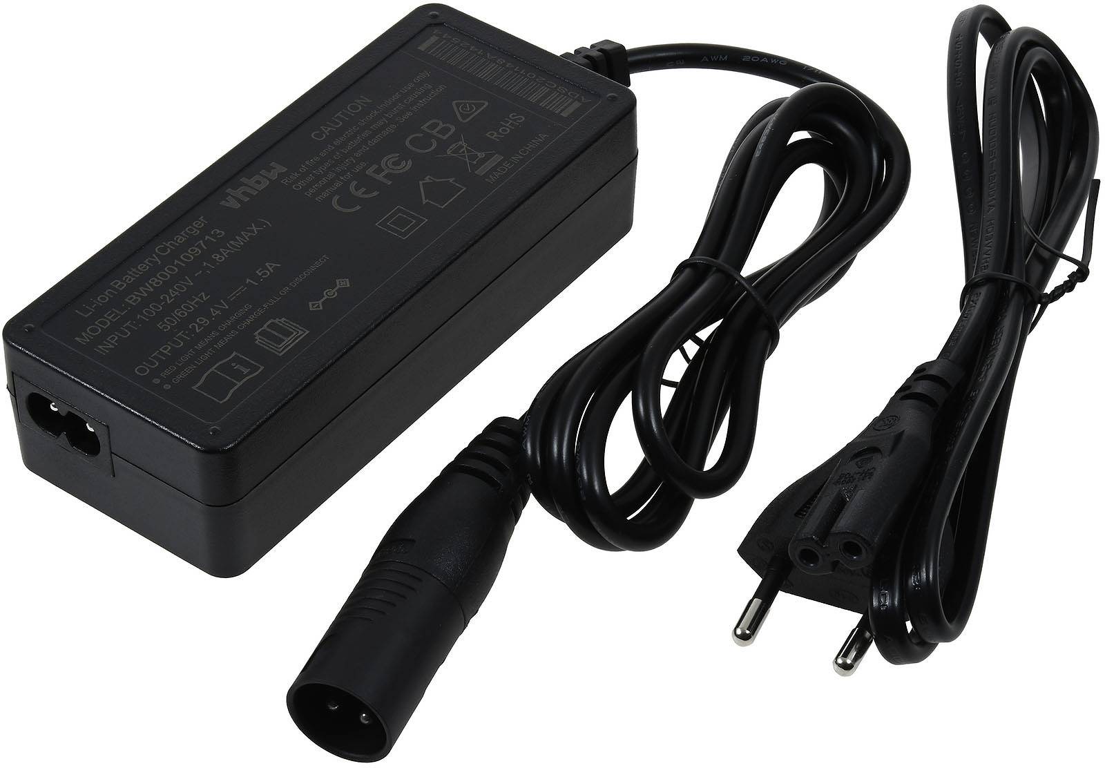 Ladegerät, Netzteil Typ HP1202L2 für E-Bike-, E-Roller 24V-Akkus mit 3Pin-Anschluss für z.B. Pedelec, 29,4V-0