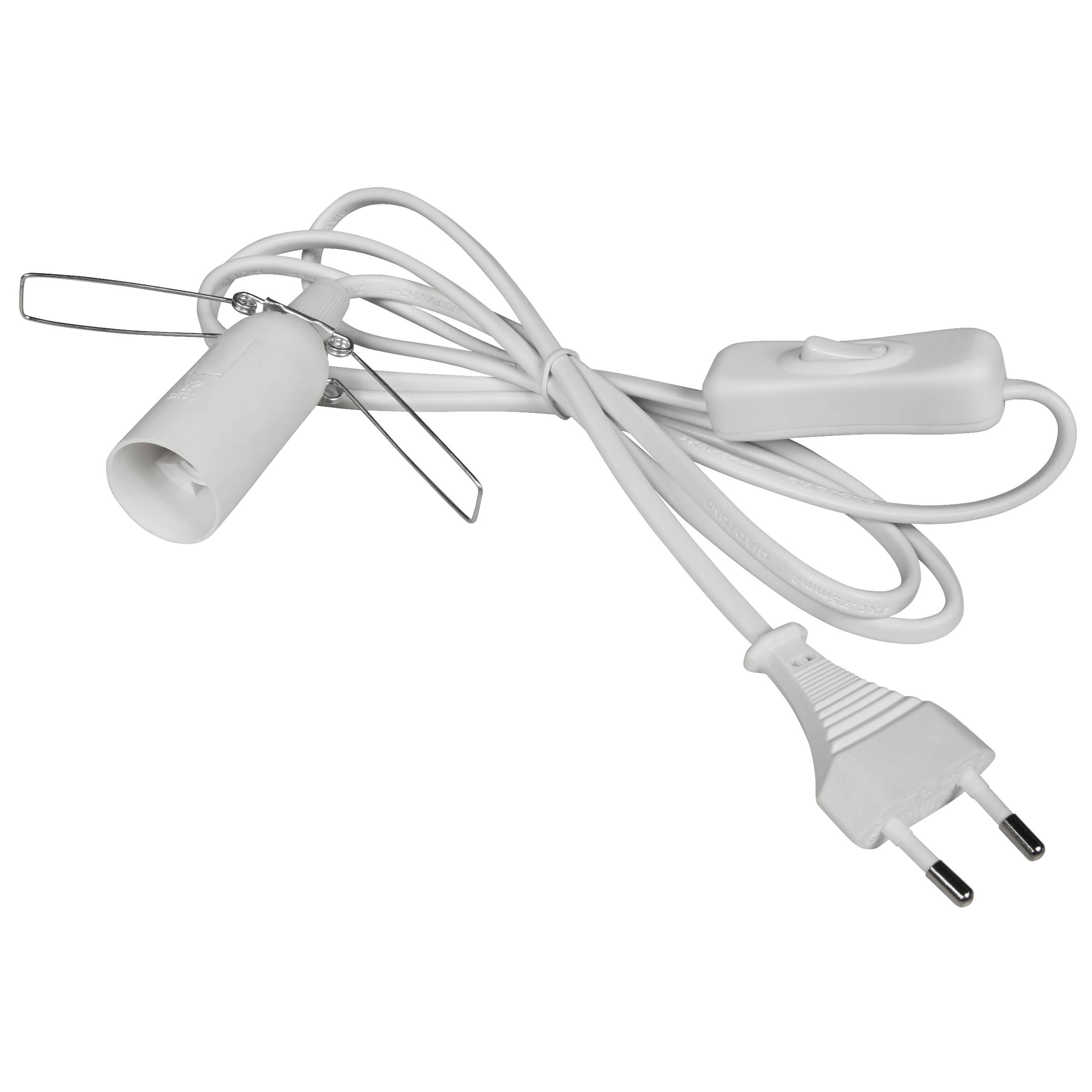 Lampenfassung McShine E14 mit 1,5m Kabel, Schalter und Eurostecker-1