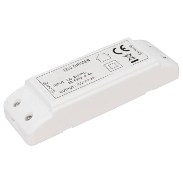 LED-Trafo McShine, elektronisch, 1-36W, 230V auf 12V, 140x45x27mm