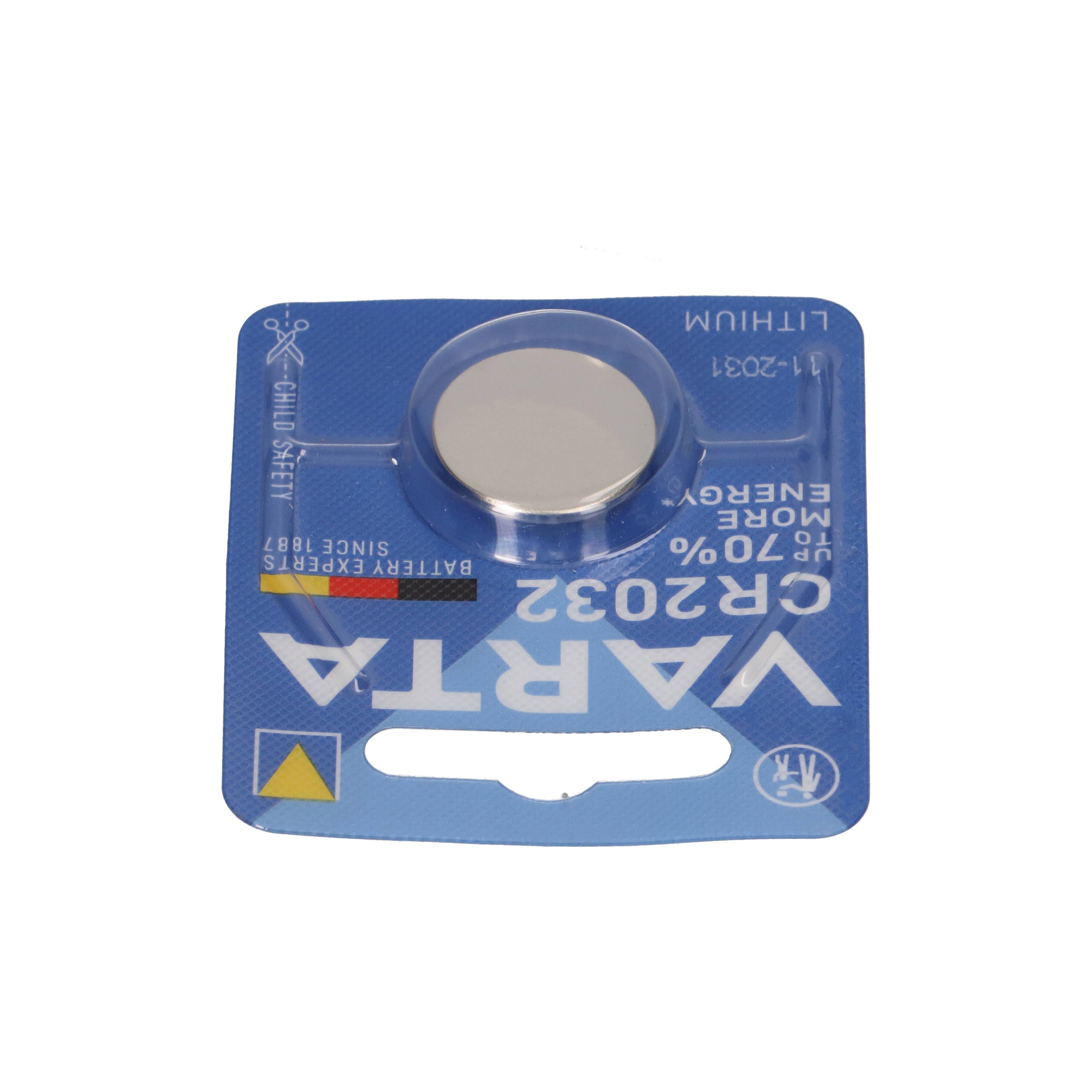6x VARTA Lithium-Knopfzelle 3V CR 2032 DL 2032 ECR 2032 L14 EA - 2032C Lithium 5004LC-4