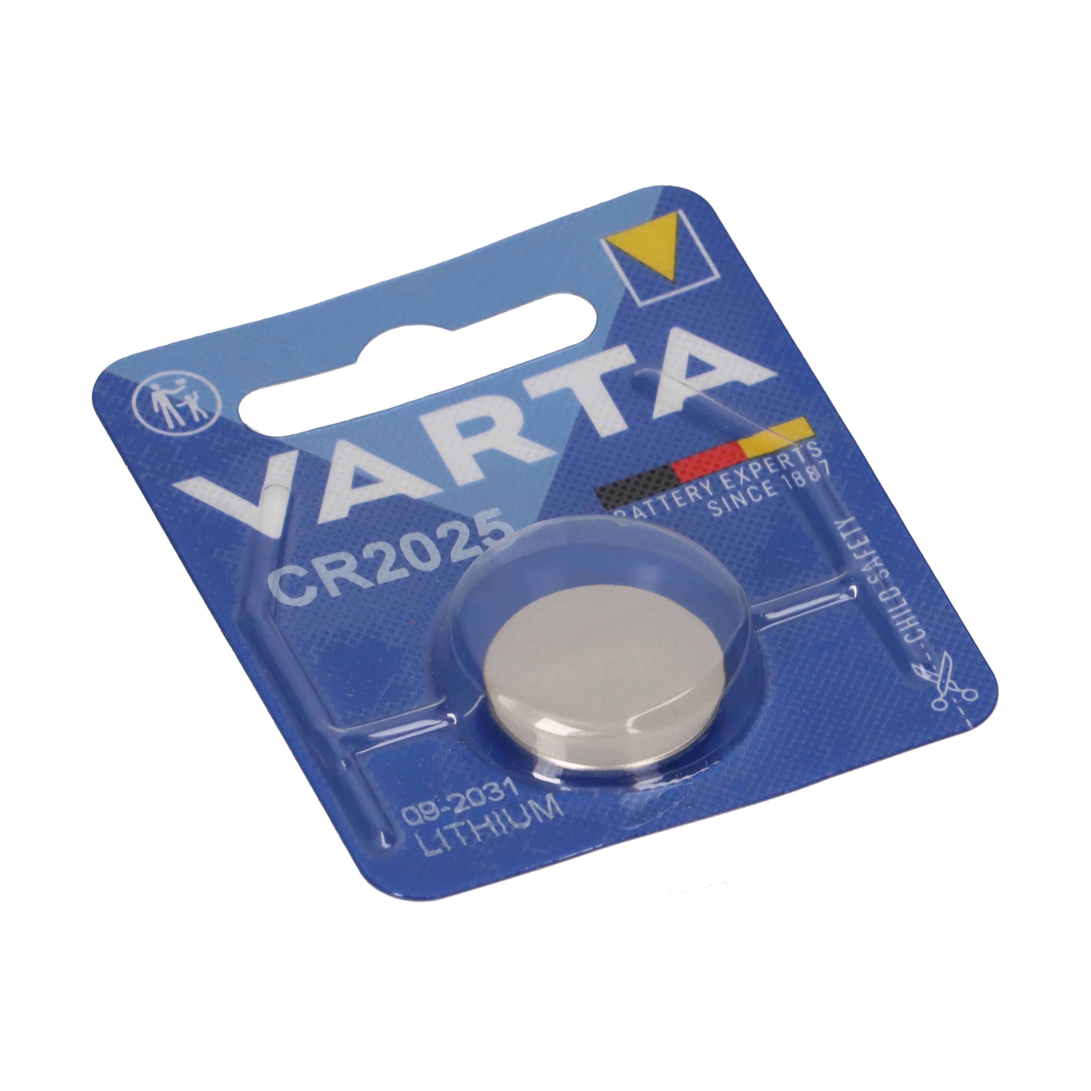 50x VARTA CR2025 Lithium-Knopfzelle 3V 1er Blister-1