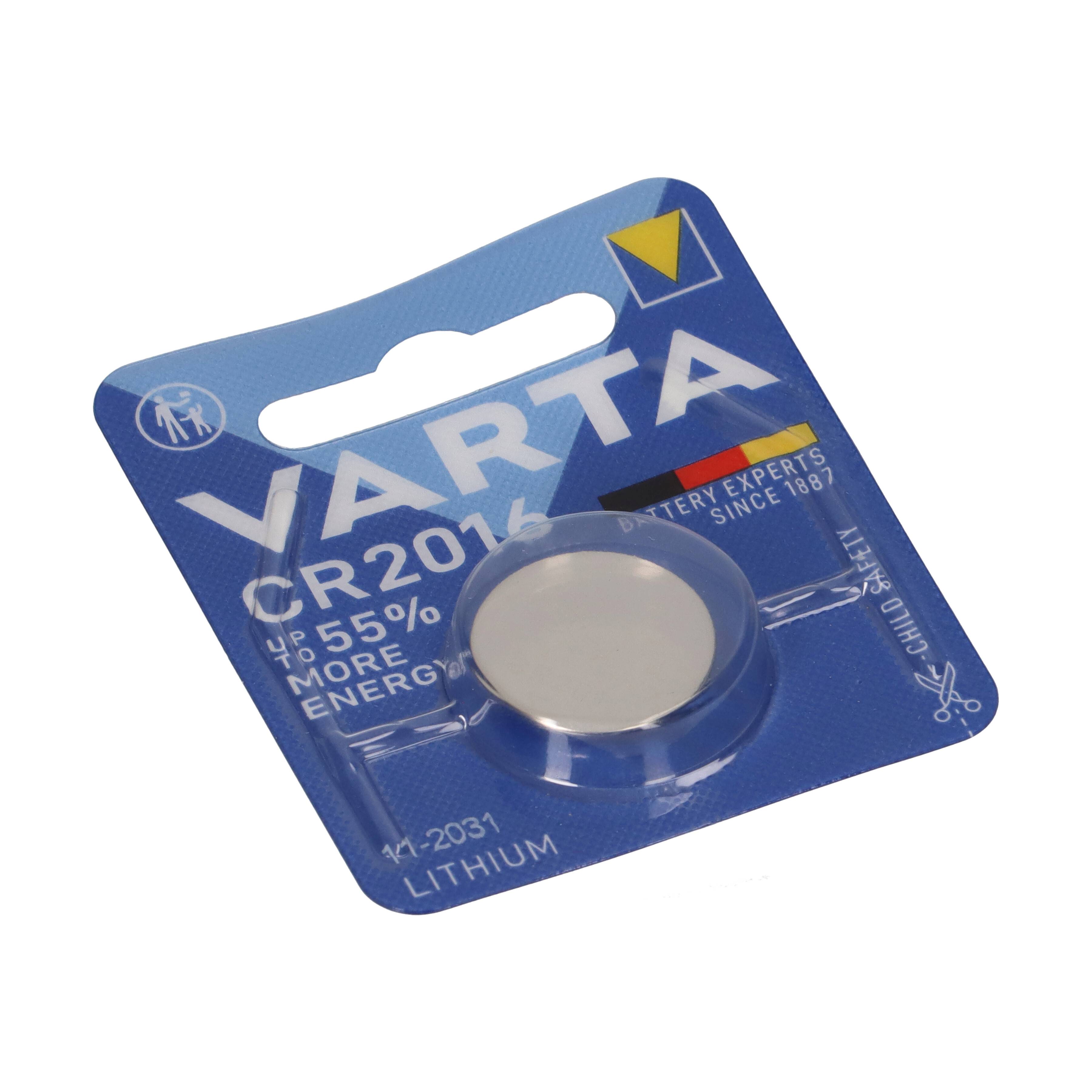 10x VARTA CR2016 Lithium-Knopfzelle 3V im 1er Blister-1
