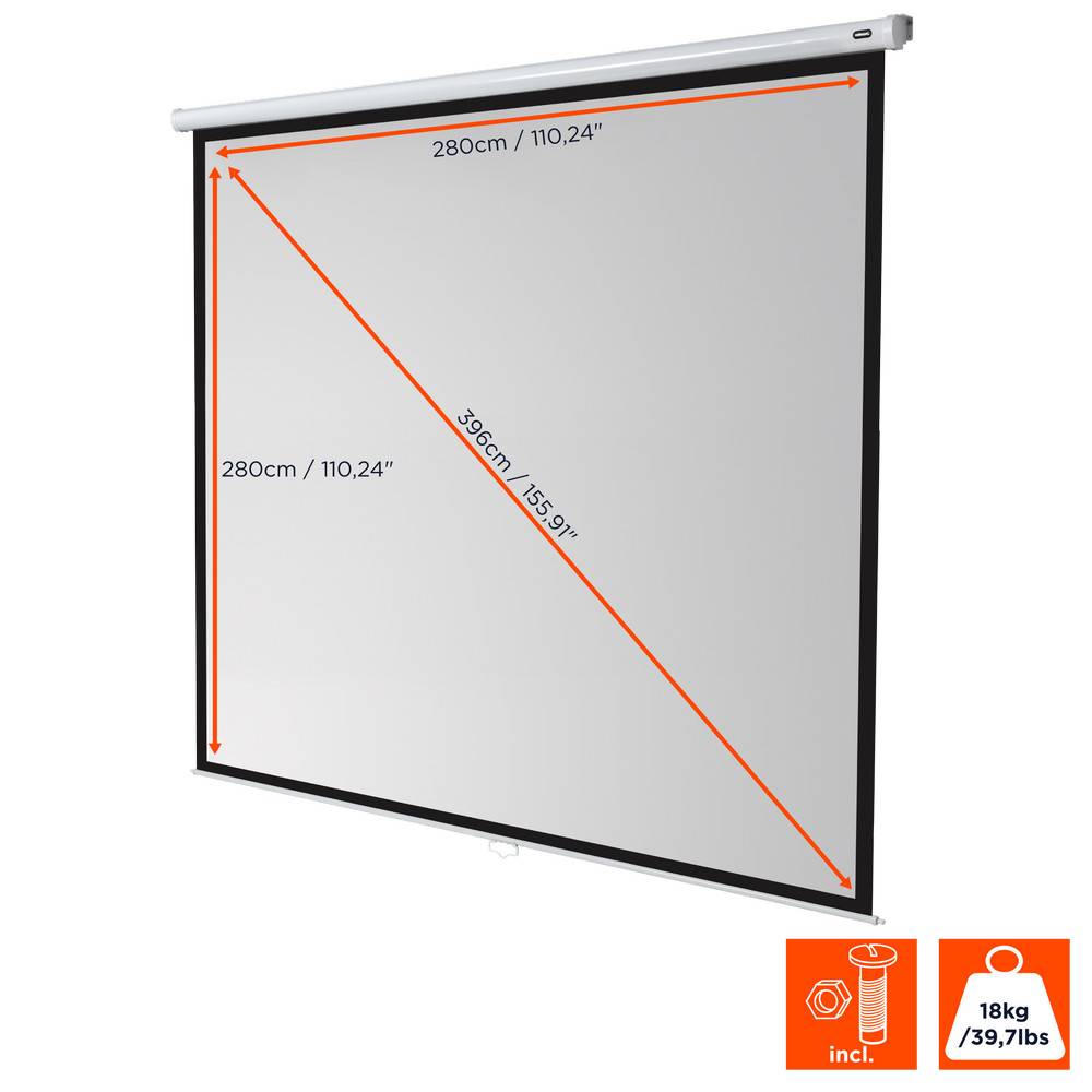 celexon Leinwand Rollo Economy 280 x 280 cm - 156"-1