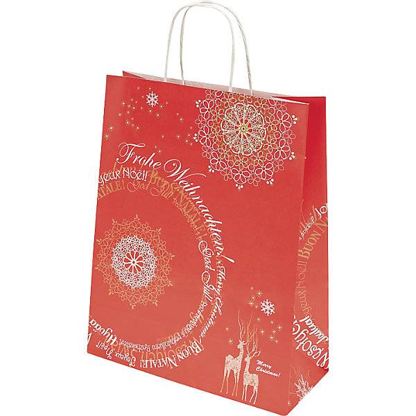Papiertragetasche Motiv Weihnachtstraum VE 25 Stk rot. TAKKT Industrial & Packaging GmbH 76999049-0