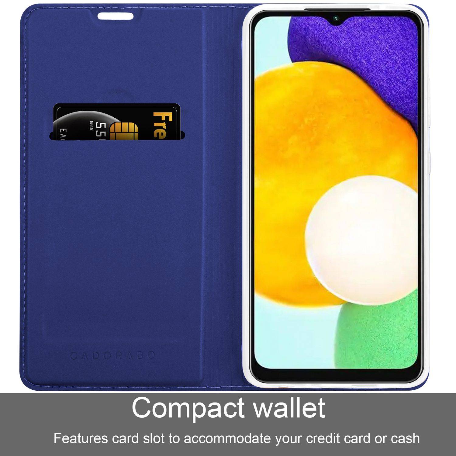 Cadorabo Handyhülle für Samsung Galaxy A13 5G Schutz Hülle in Blau Cover Etui Book Case Booklet-1