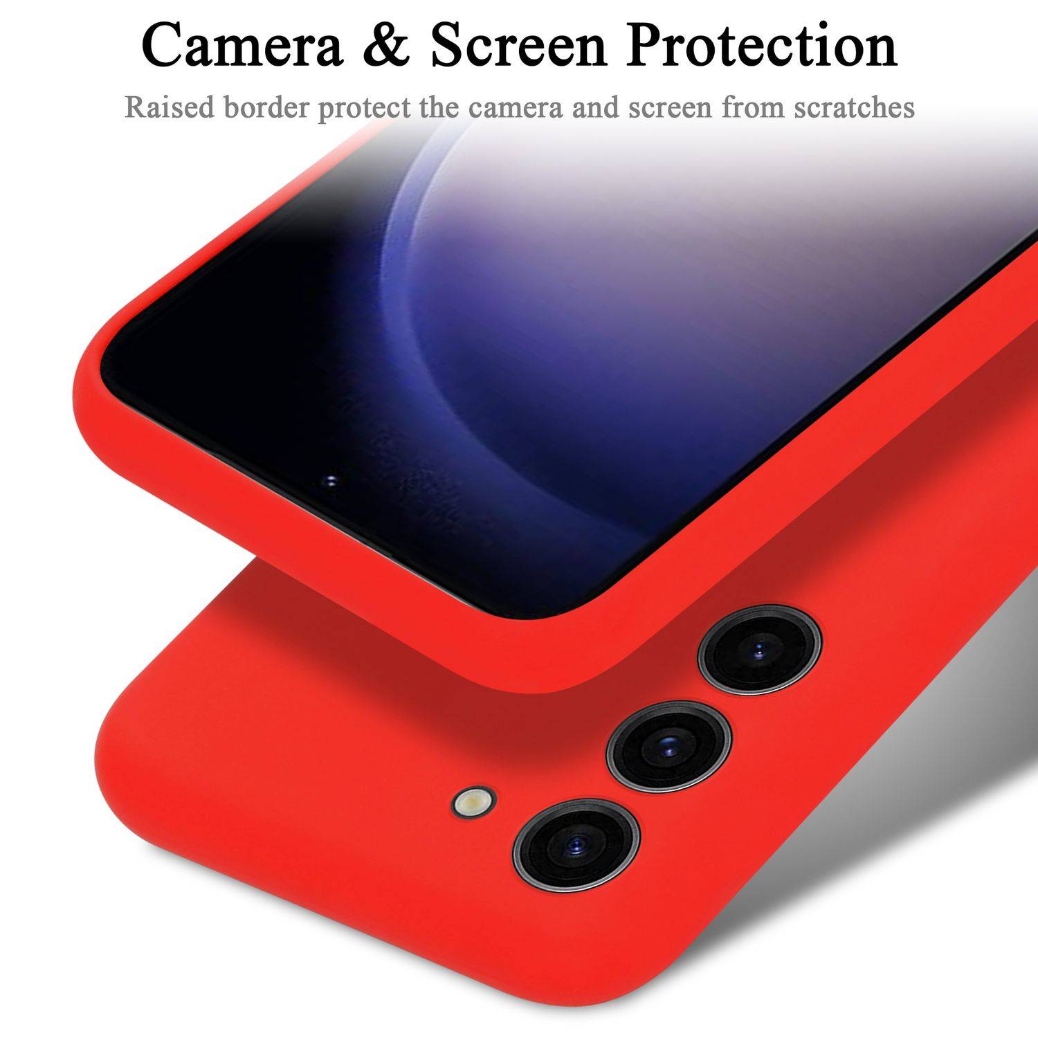 Cadorabo Schutzhülle für Samsung Galaxy S24 Hülle in Rot Handyhülle Case Cover TPU Etui-3