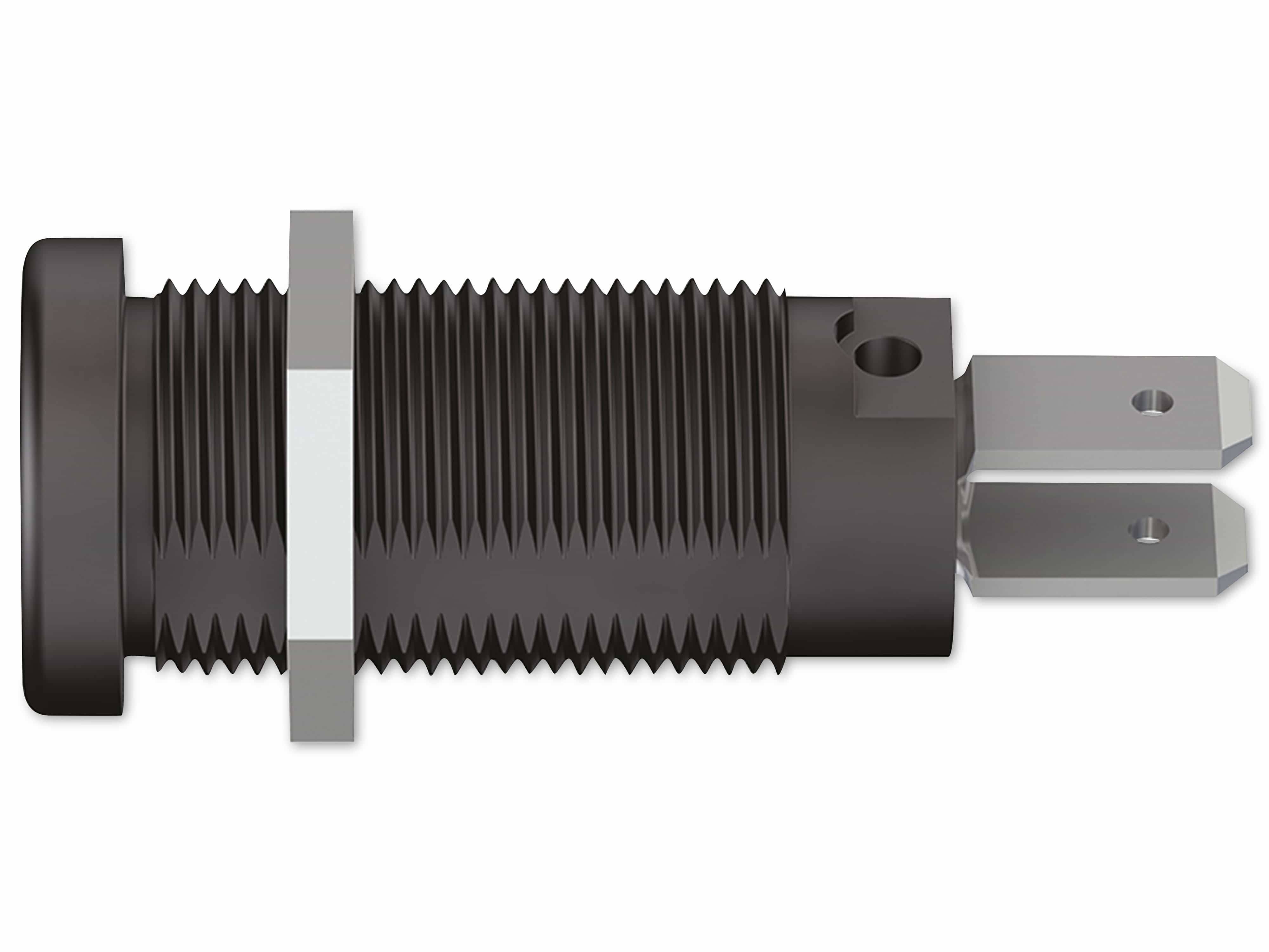 Stäubli XEB-1R Sicherheits-Laborbuchse Buchse, Einbau vertikal Stift-Ø: 4 mm Schwarz 1 St.-2