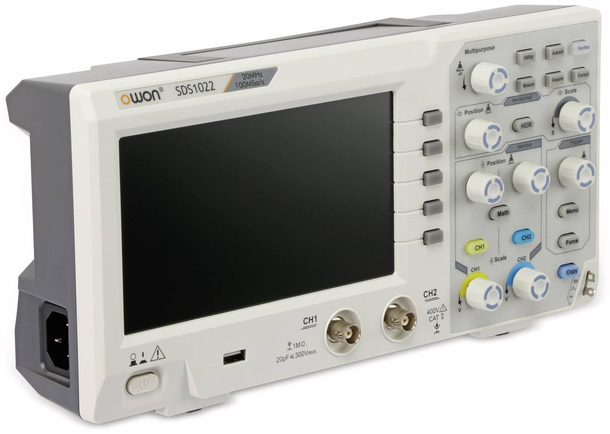 OWON LCD Speicher-Oszilloskop SDS1022, 2-Kanal, 20 MHz, USB-2