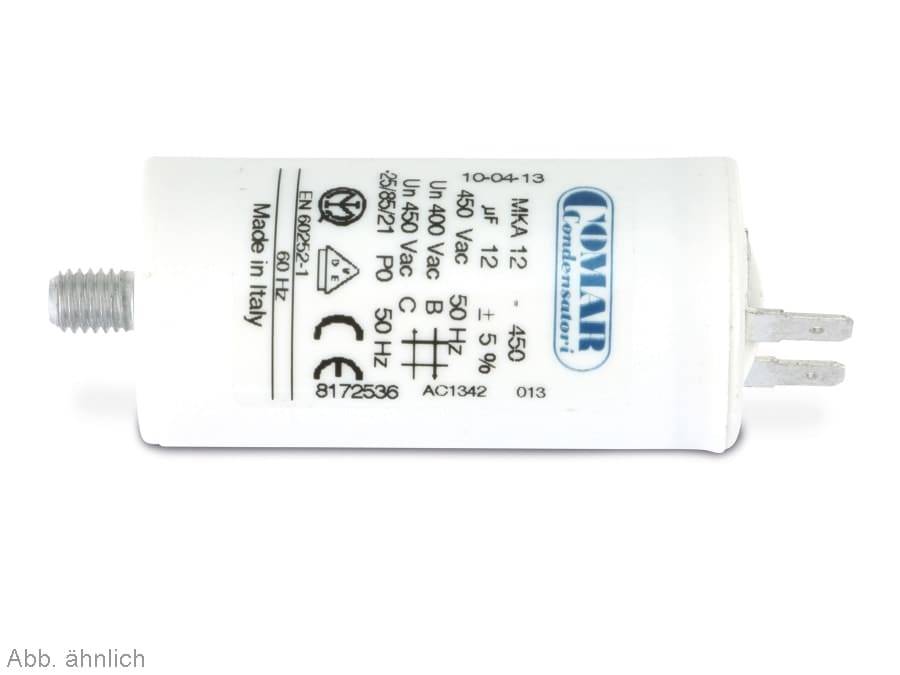 COMAR Motorkondensator FS (Flachstecker), 6µF, 450V, 6,3mm-1