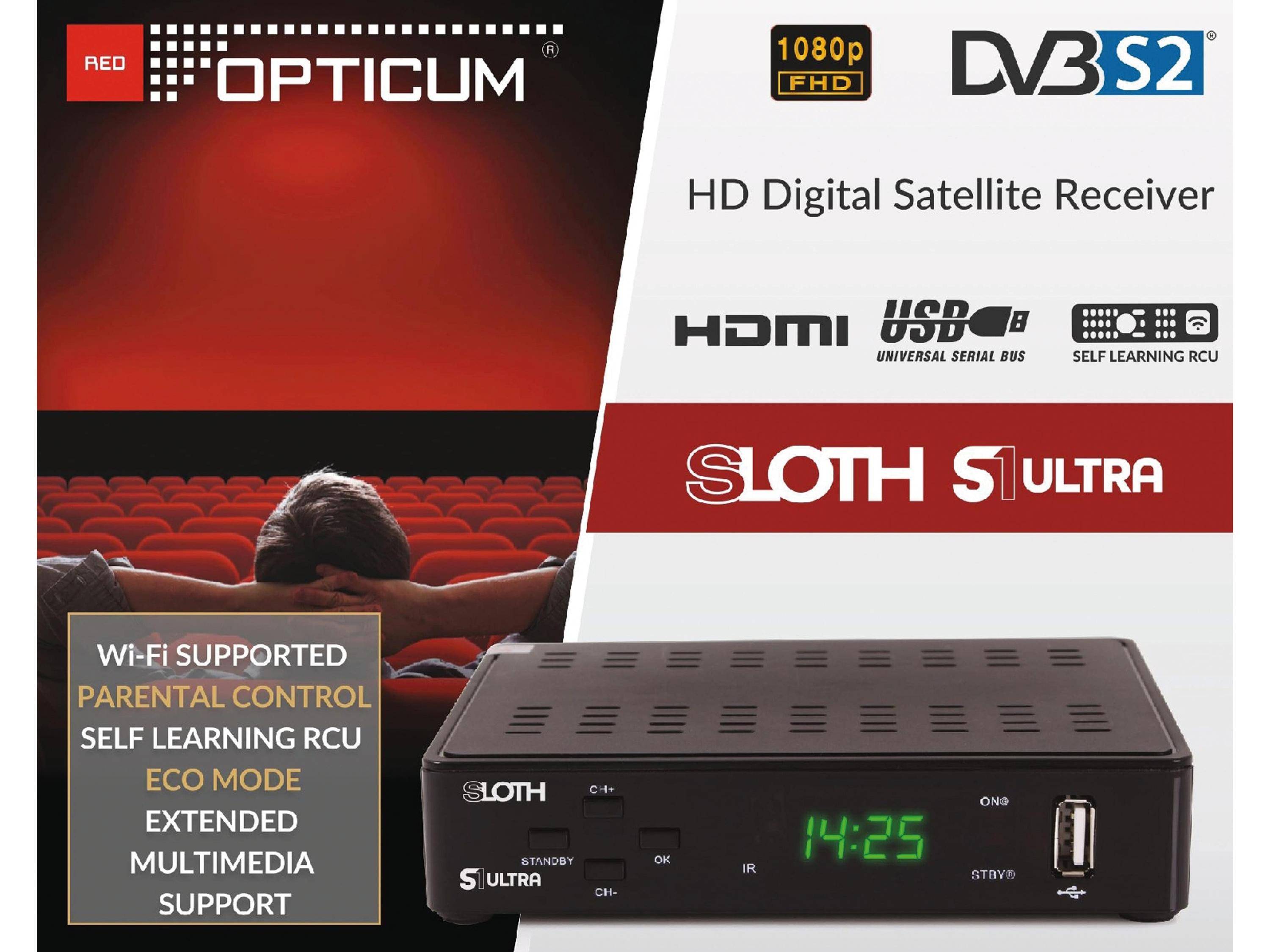 RED OPTICUM SAT-Receiver Sloth S1 Ultra-4