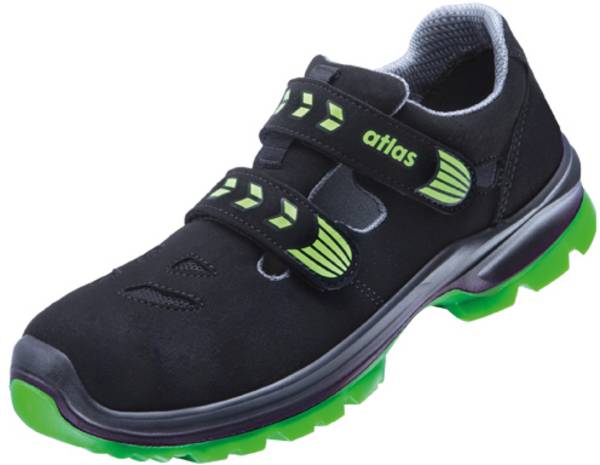 ESD Sandale SL 26 green 2.0, S1, Sportline, Unisex, schwarz/neon-grün, Größe 44
