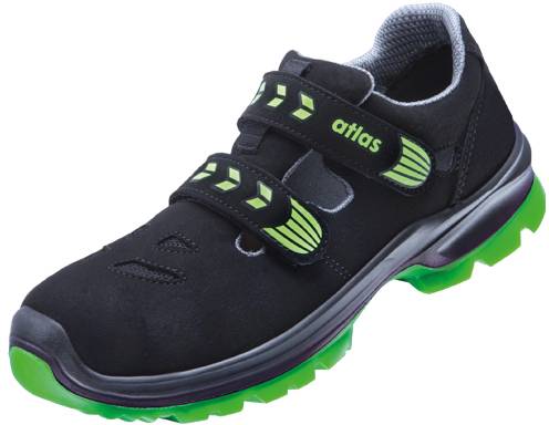 ESD Sandale SL 26 green 2.0, S1, Sportline, Unisex, schwarz/neon-grün, Größe 44-0