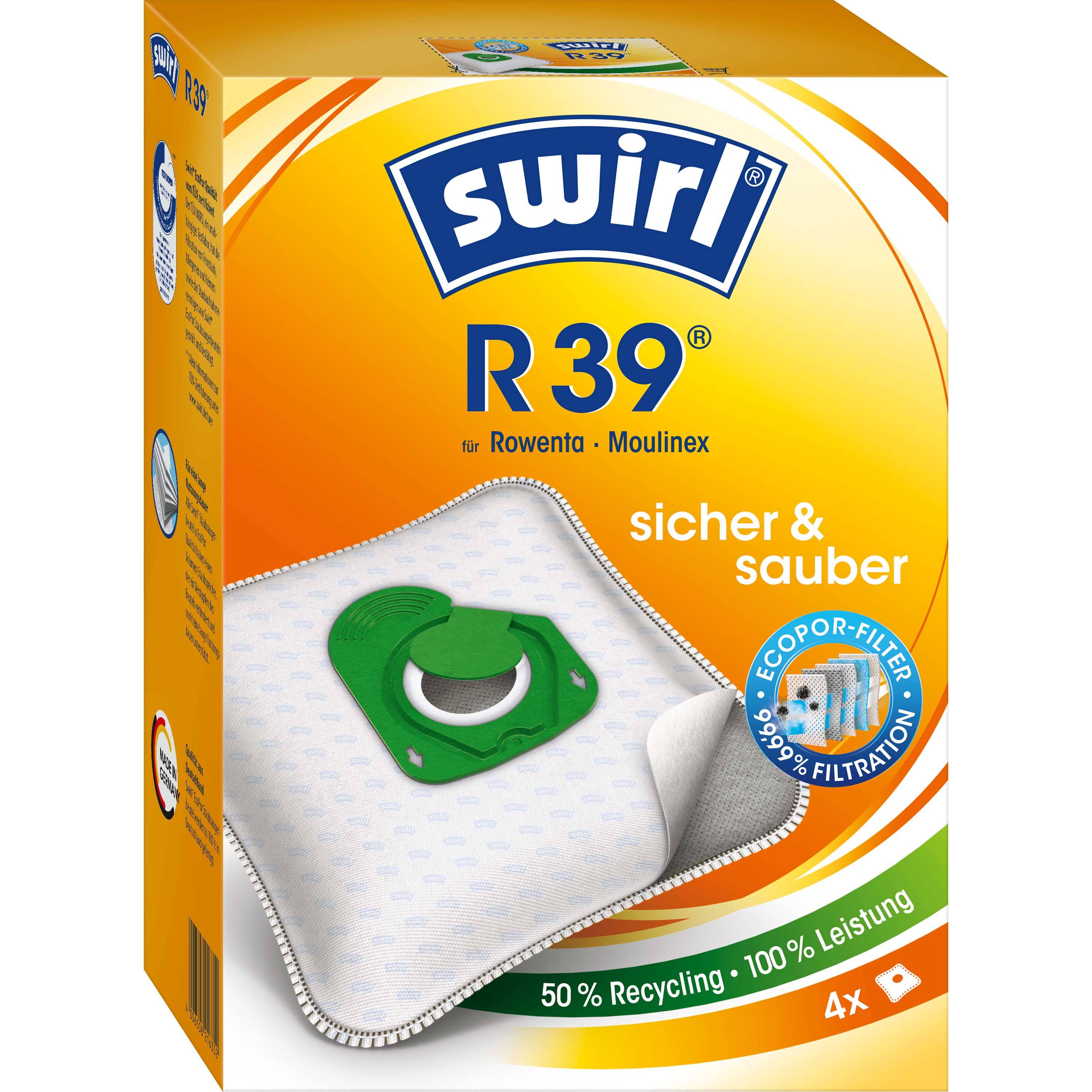 Swirl Staubbeutel für Rowenta R 39 EcoPor VE4-0
