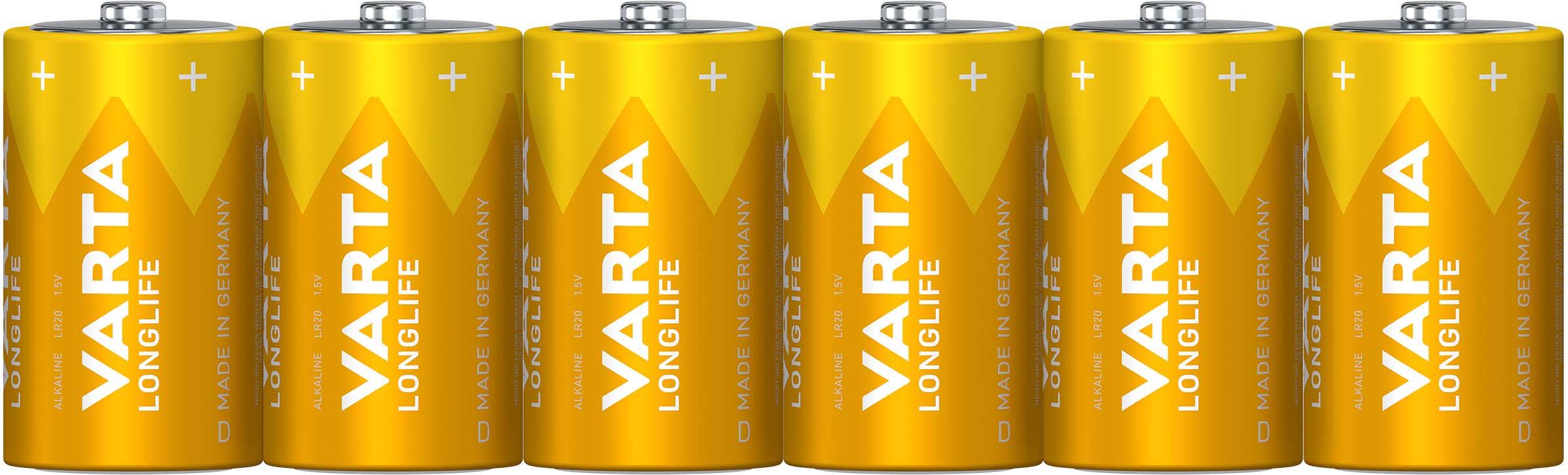 Varta Cons.Varta Batterie Longlife D Mono, R20, Al-Mn 4120 Fol.6-0