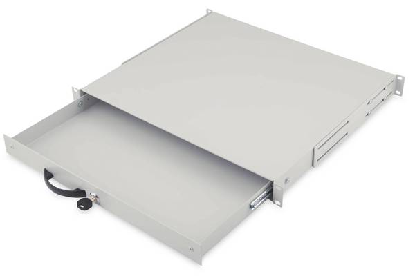 DIGITUS Schublade 1HE 483mm grau abschließbar