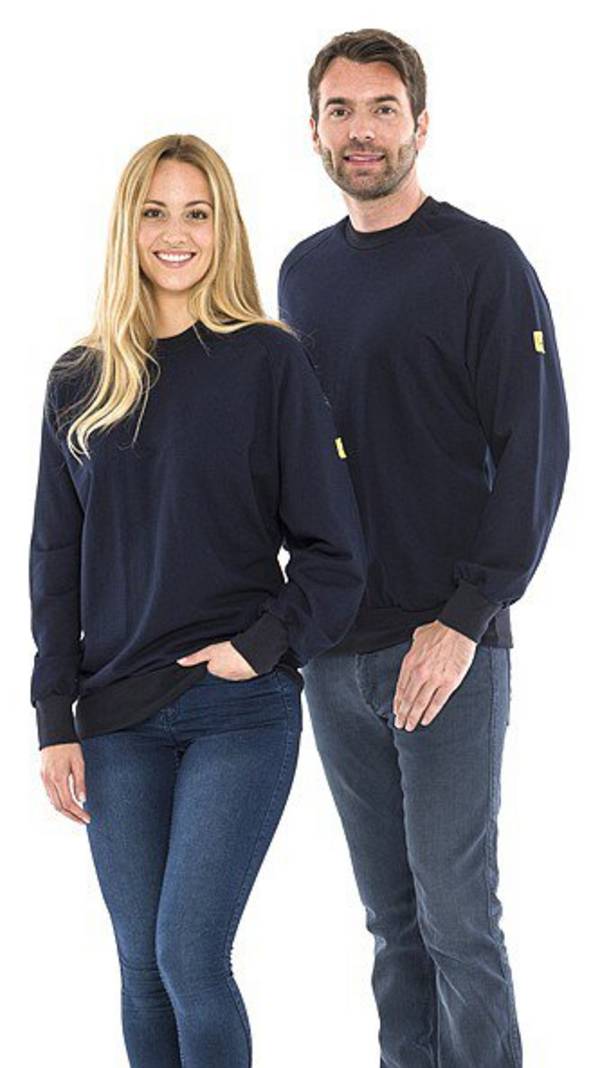 ESD-Sweatshirt, rundhals, 280g/m², marineblau, XL