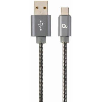 Cablexpert CC-USB2S-AMCM-2M-BG USB Kabel USB 2.0 USB A Micro-USB B Grau (CC-USB2S-AMCM-2M-BG)