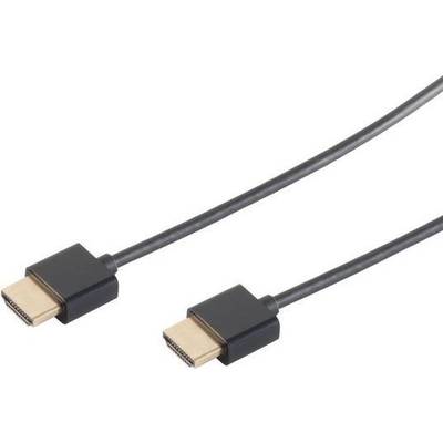 Super Slim High Speed HDMI Kabel mit Ethernet schwarz