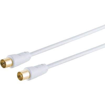 S/CONN maximum connectivity Antennenkabel, 100% geschirmt, vergoldete Kontakte, > 100 dB, weiß, 10,0m (80028-128G)