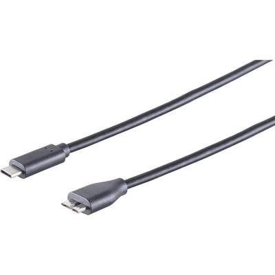 S-Conn 77142-1.0 USB Kabel 1 m USB 3.2 Gen 2 (3.1 Gen 2) USB C Micro-USB B Schwarz (77142-1.0)